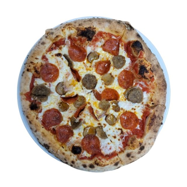 Quatro Carni Pizza.