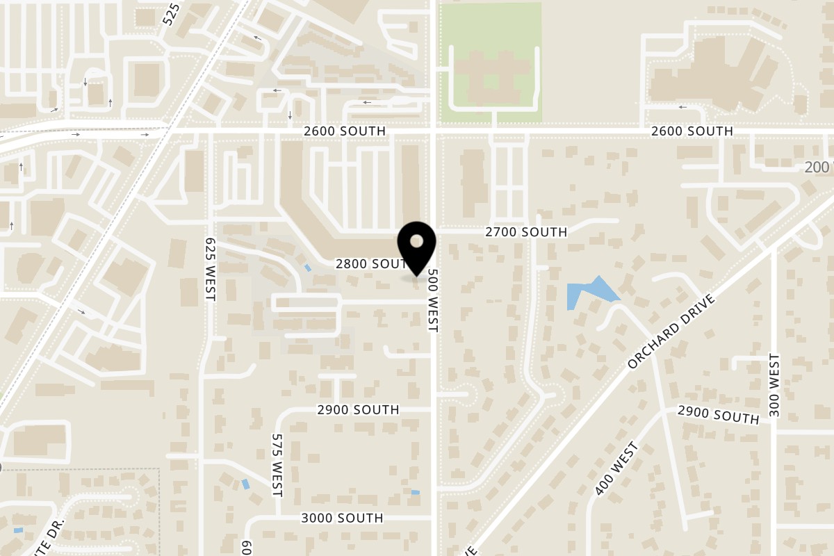 Map showing the location of Ti Amo Wood Fired Pizza on 515 W 2600 S in Bountiful